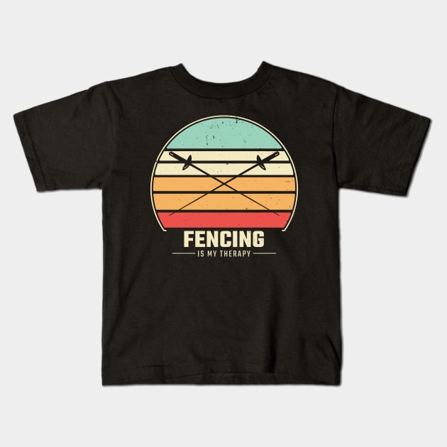 fencing Kids T-Shirt by ikiyo